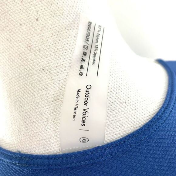 Outdoor Voices Mesh Racerback Tank Top Size XS‎ Workout Blue - Picture 5 of 5